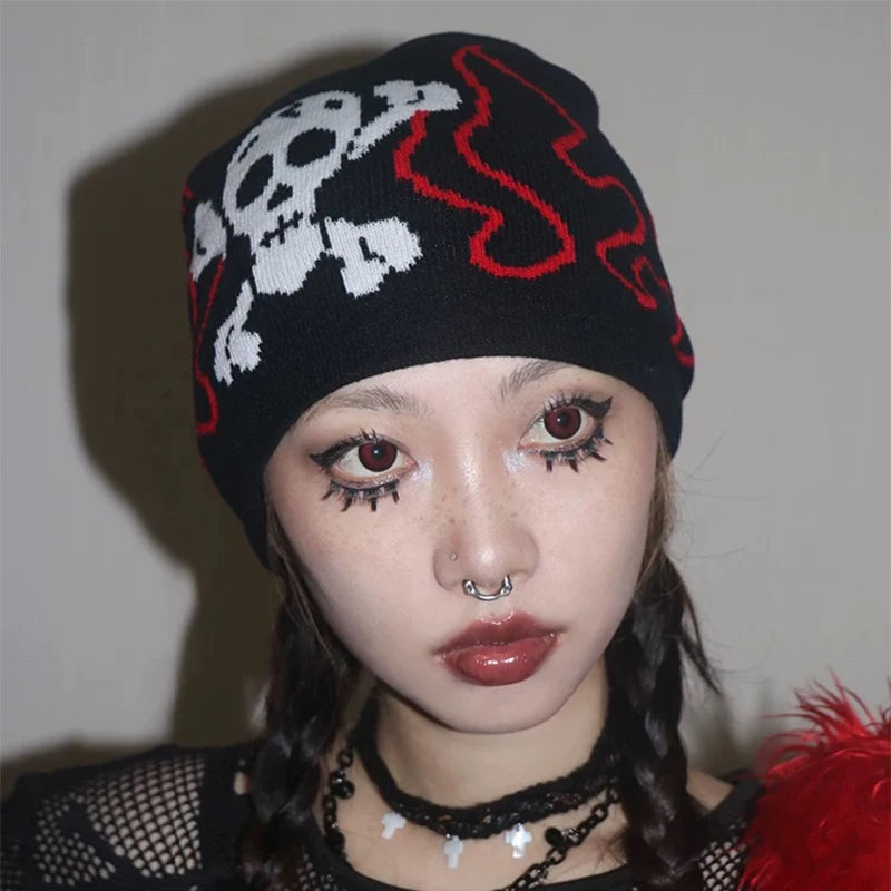 Personal Punk Skull Demon Knitted Hats
