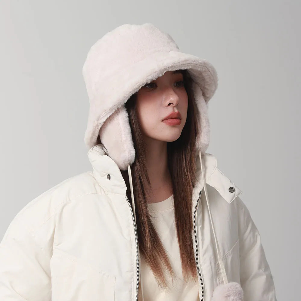 Bomber Winter Warm Bucket Hat Hats For Women Golf Cap