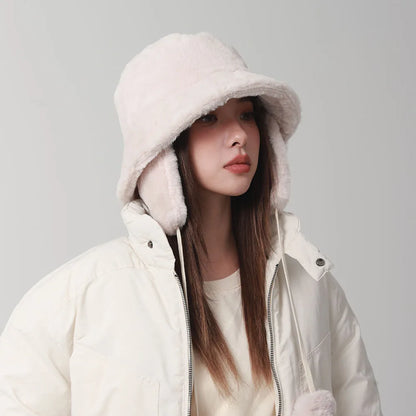 Bomber Winter Warm Bucket Hat Hats For Women Golf Cap