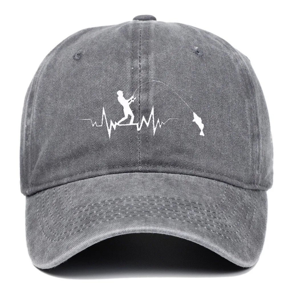 Fashion Fishing Pattern Design Embroidery Baseball Cap