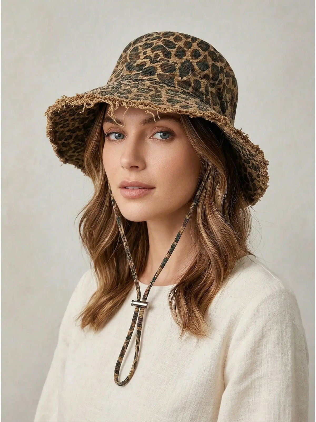 Women's Leopard Print Bucket Hat