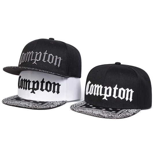 Flat Edge Hat Compton Embroidery Cashew Flower Street Hip Hop Hat