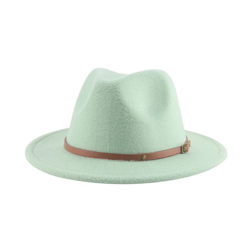 Hats For Women Kids Child Small 52cm Solid Belt Kids Fedora Formal Dress Wedding