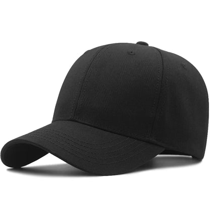 Adult Hard Cotton Big Size Baseball Hat Woman Solid Color Sun Cap Hiphop Man