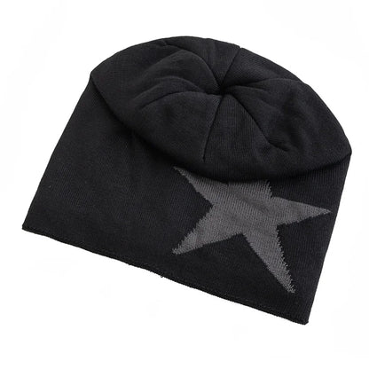 New Unisex Slouchy Winter Hats Five Star Pattern Warm Hats