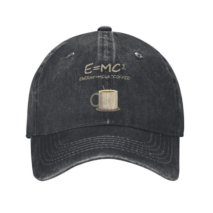 Energy Equals Coffee Baseball Caps