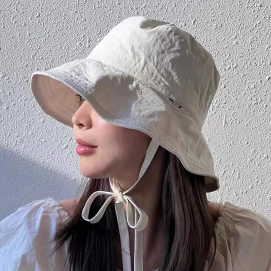 Fashion Solid Color Sunscreen Bucket Hat
