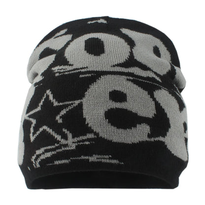 New Winter Beanie Hat Women Men Fashion Hip-Hop Cap Letter Paragraph Knitted Beanies