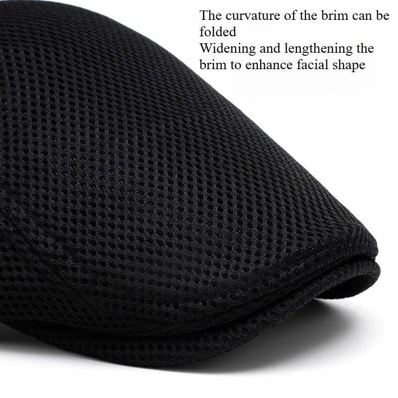 Perforated Mesh Bucket Hat Breathable Beret Women's Korean Style