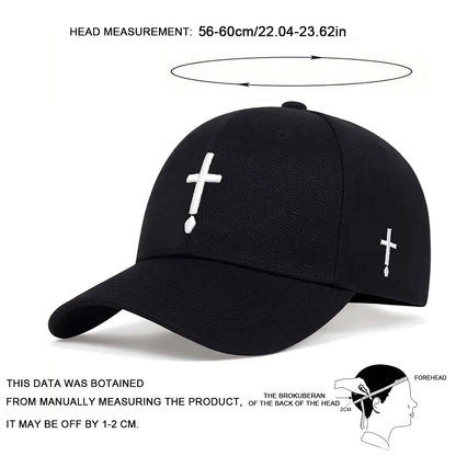 Unisex Simple Cross Water Drop Embroidery Baseball Caps