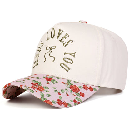 Unisex Jesus Loves You Letter Embroidery Baseball Caps Spring Autumn