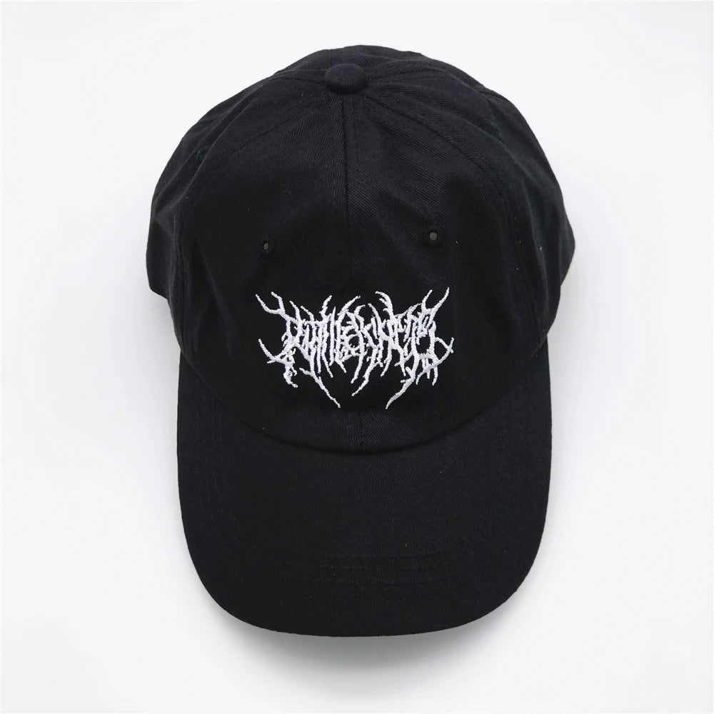 Embroidery Gothic Street Punk Frauen Baseball Cap Men Cotton