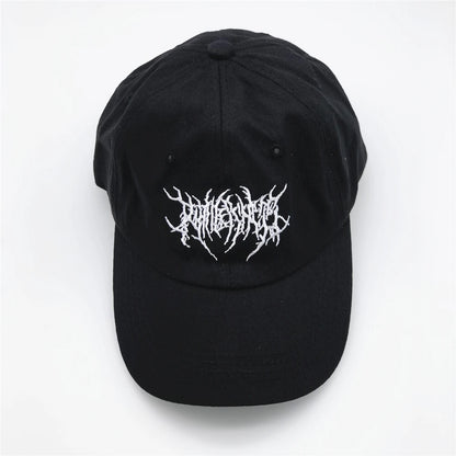 Embroidery Gothic Street Punk Frauen Baseball Cap Men Cotton