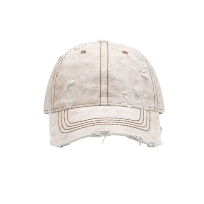 Women Face Slimming Washed Denim Baseball Cap
