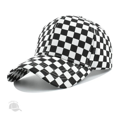 Checkerboard Baseball Cap Men Women Outdoor