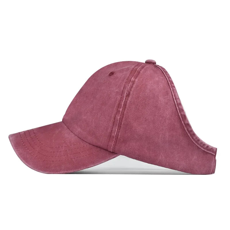 New Summer Women Custom Logo High Ponytail Baseball Cap