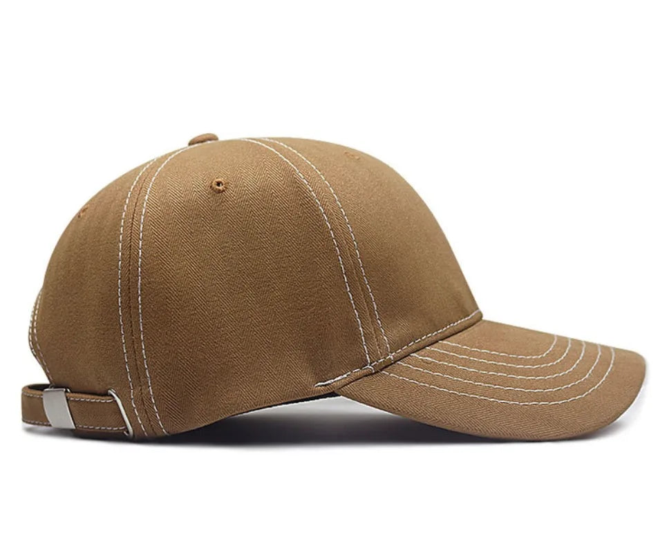Baseball Cap Denim Jeans Men Women Curve Bill Fitted Hat