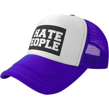 I Hate People Trucker Hat Funny Mesh Baseball Cap