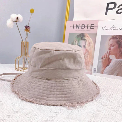 Unisex Bucket Hat, Versatile Women's Sun Protect Beach Cap
