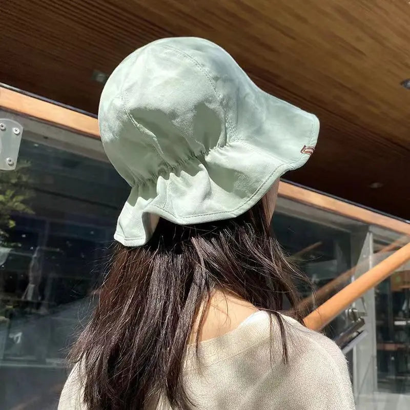 Pleated Women Fisherman Hat Korean Girl Sunshade Basin Hat