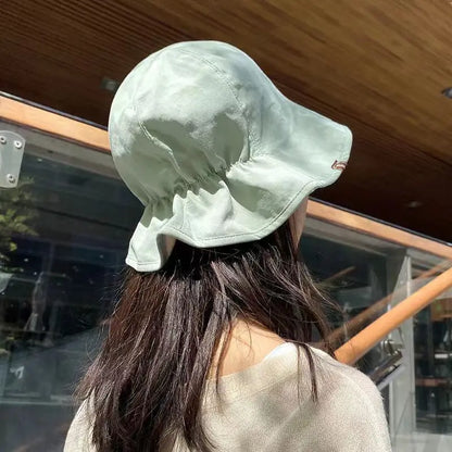Pleated Women Fisherman Hat Korean Girl Sunshade Basin Hat