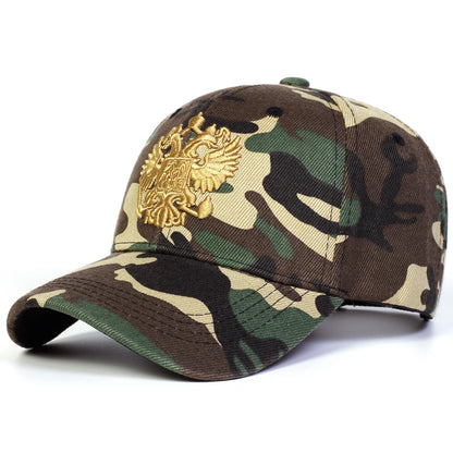 Unisex Double Headed Eagle Embroidery Baseball Caps Spring Autumn