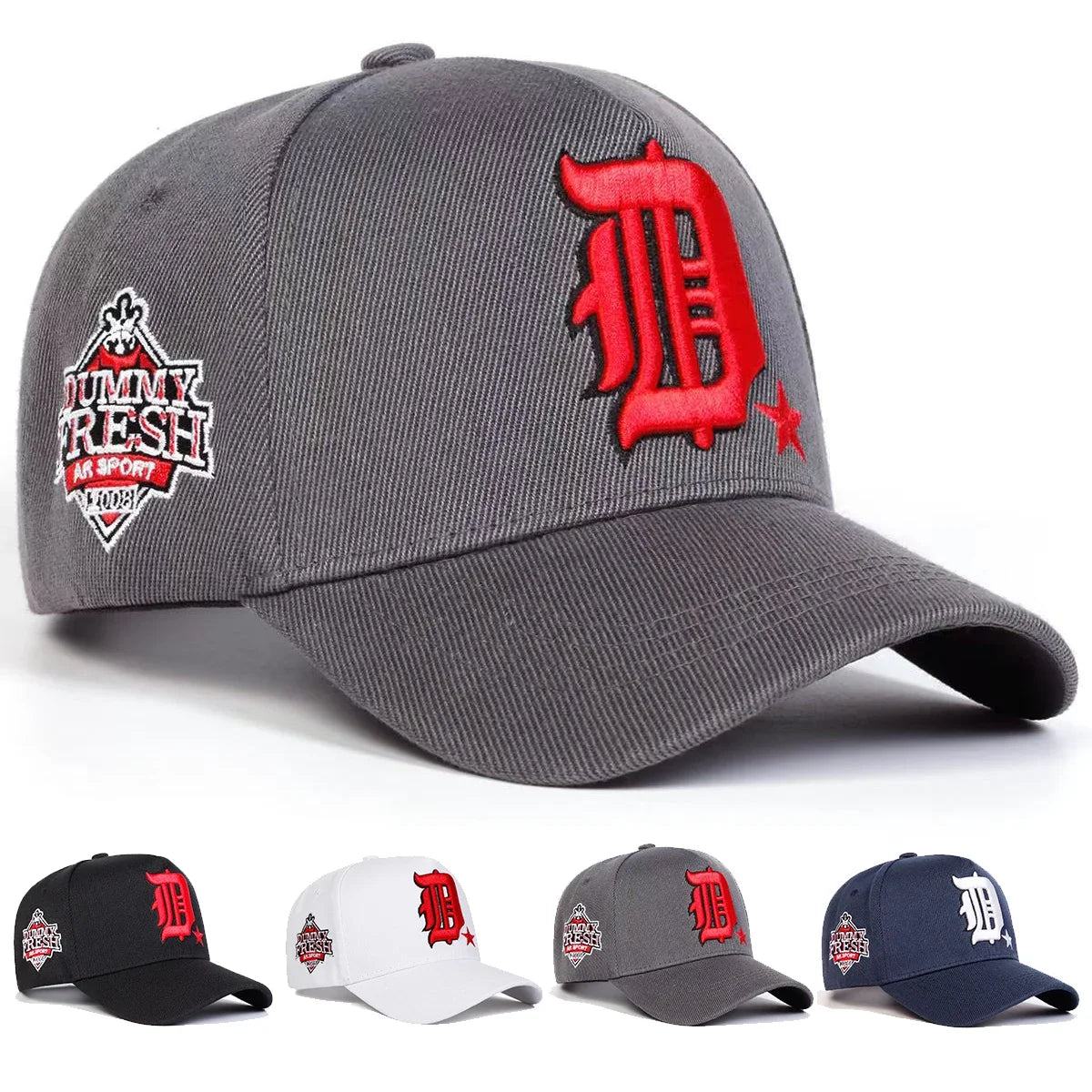 Unisex Gothic Letter Embroidery Side Dummy Fresh Baseball Caps Spring Autumn