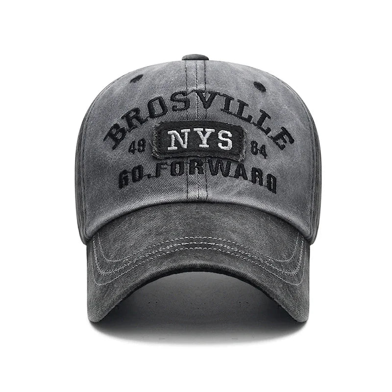 Washed Old Letter Embroidered Caps Baseball Cap