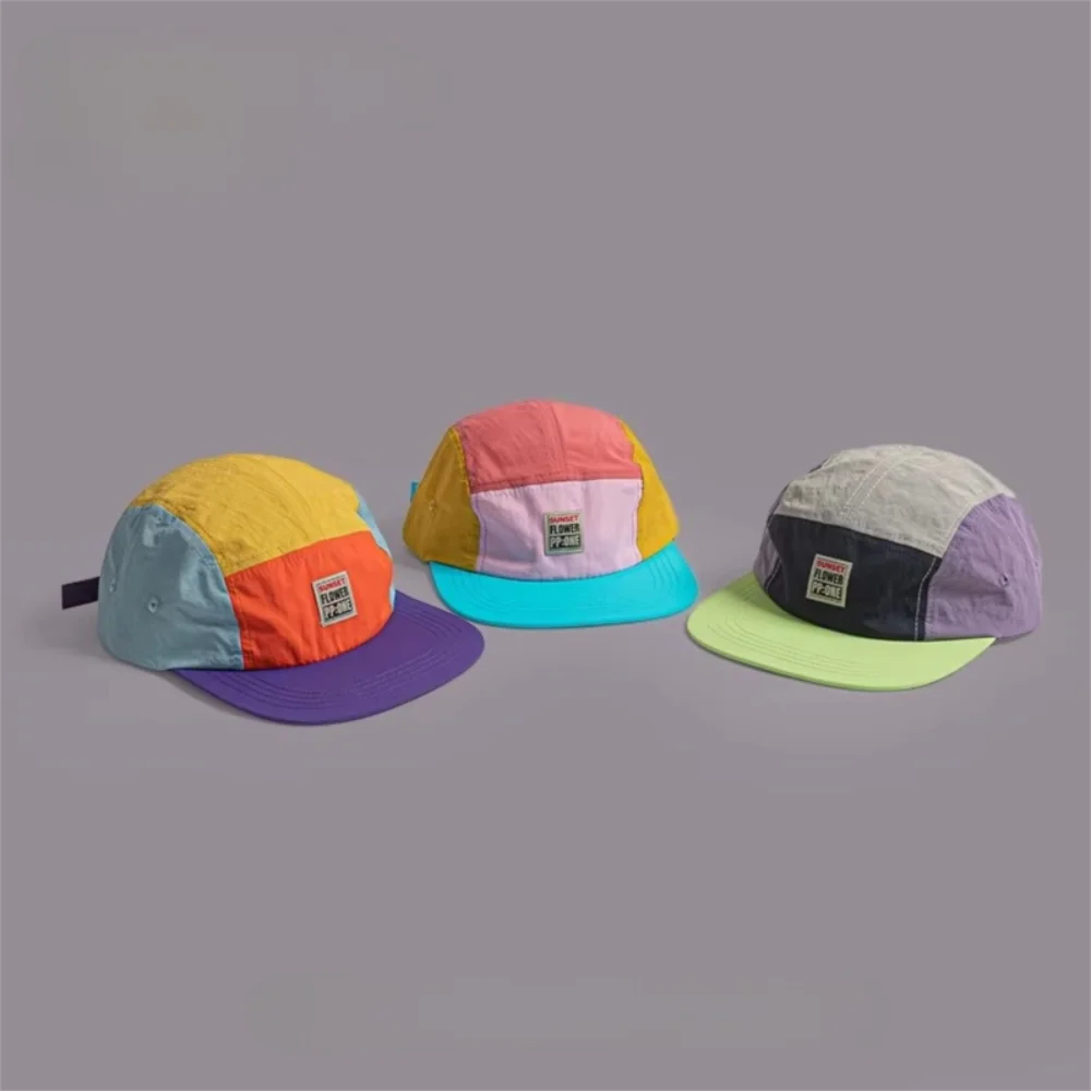 Retro Japanese Style Hip-hop Hats 5 Panel Thin Flat Brimmed Baseball Cap