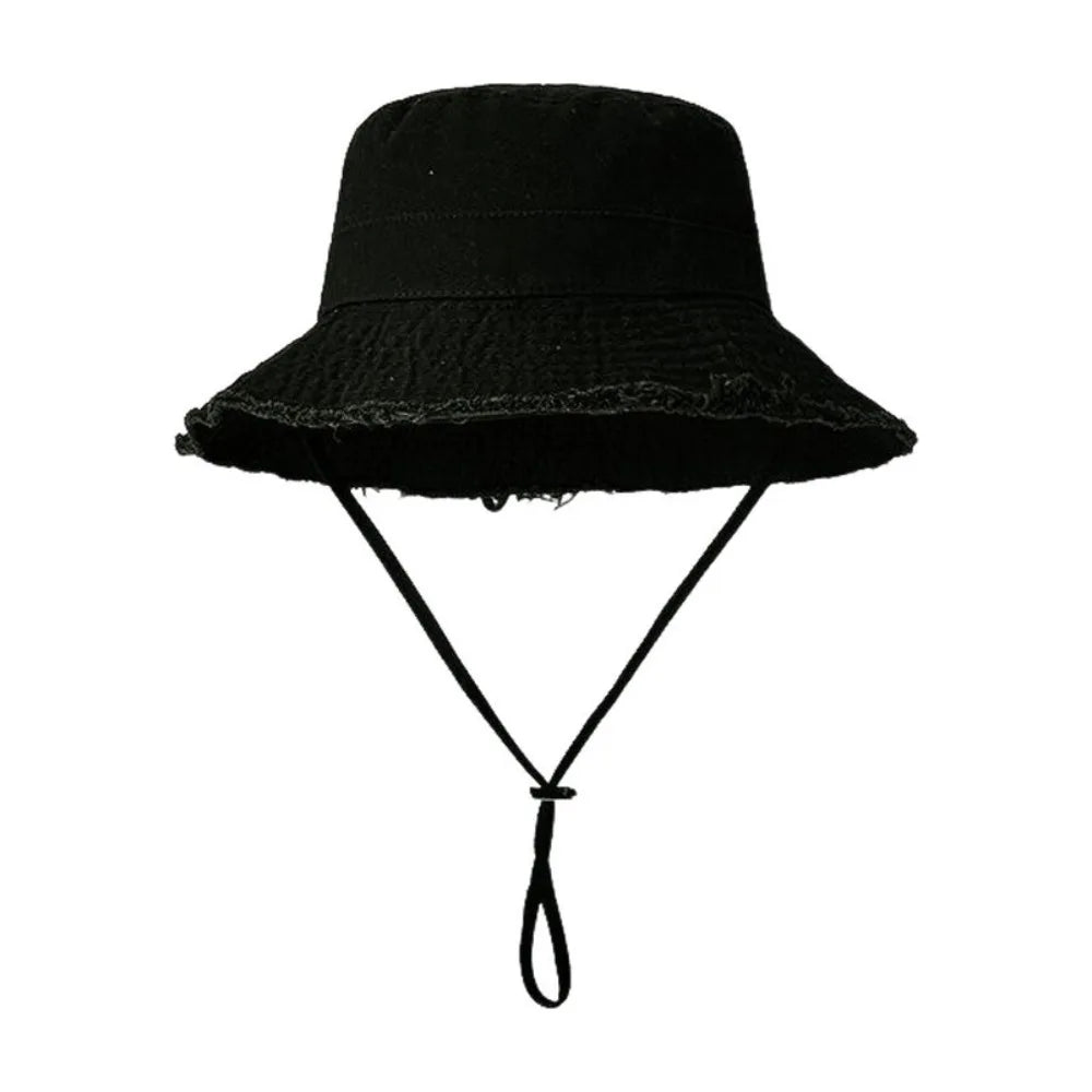 Fringed Solid Color Summer Sunshade Hat Four Seasons