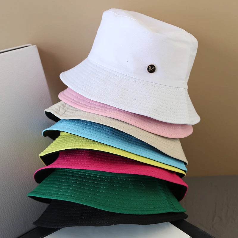 Solid Color Summer New Fisherman Hat Versatile Women Basin Hat