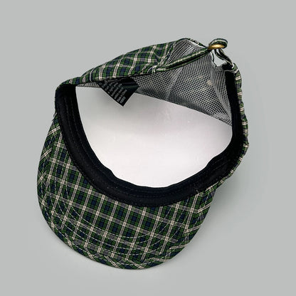 Quick-Dry Plaid Embroidered Letters Baseball Hats New Men Women