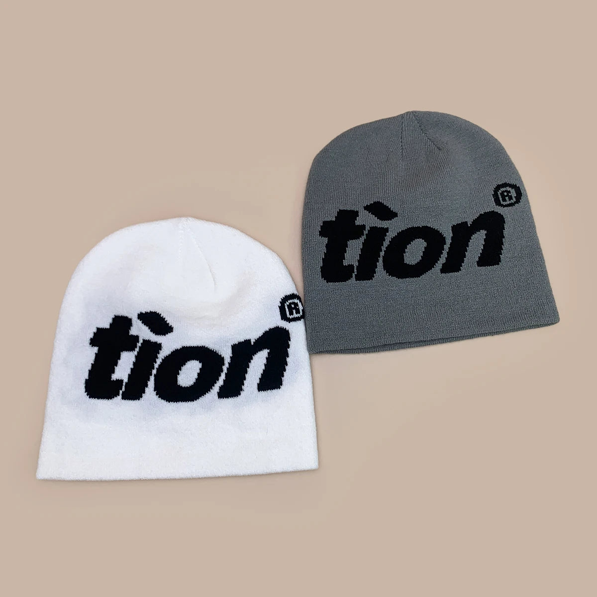 Niche Simple Jacquard Tion Letters Knitted Hats