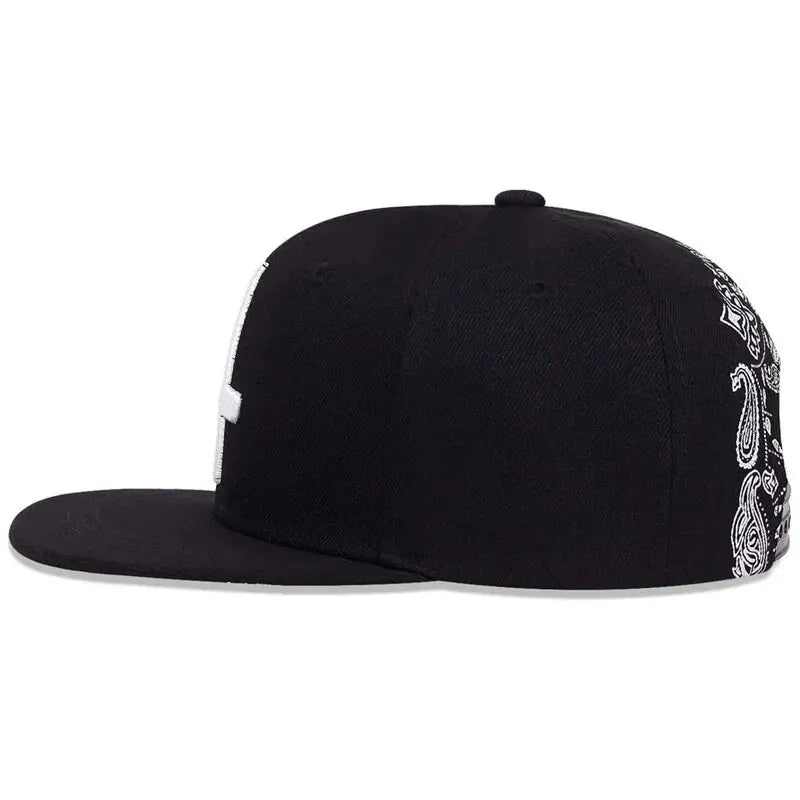 Unisex Flat Cross Embroidery Hip-Hop Hats