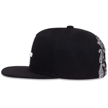 Unisex Flat Cross Embroidery Hip-Hop Hats