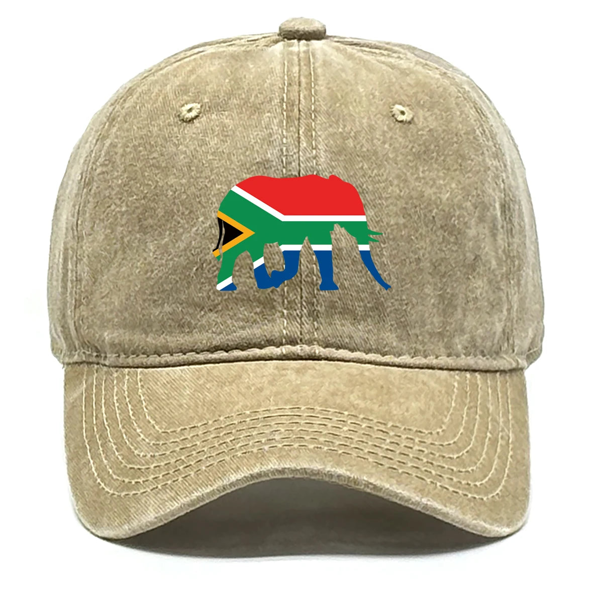 South Africa Elephant Flag Baseball Cap Adjustable
