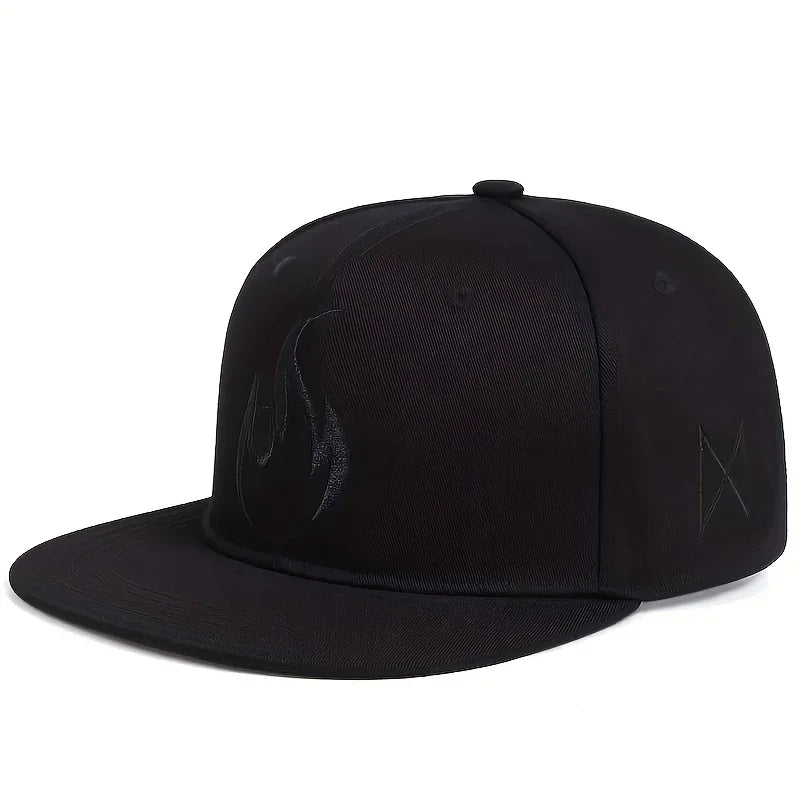 Unisex Flame Embroidery Hip-hop Hats Spring Autumn