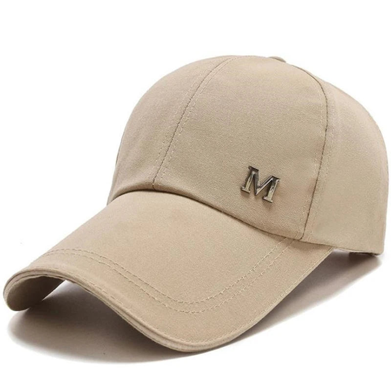 Men Women Baseball Cap Summer Cotton Hat Cap Adult Sport Sun Hat Casual Long Brim Sunscreen Golf Cap