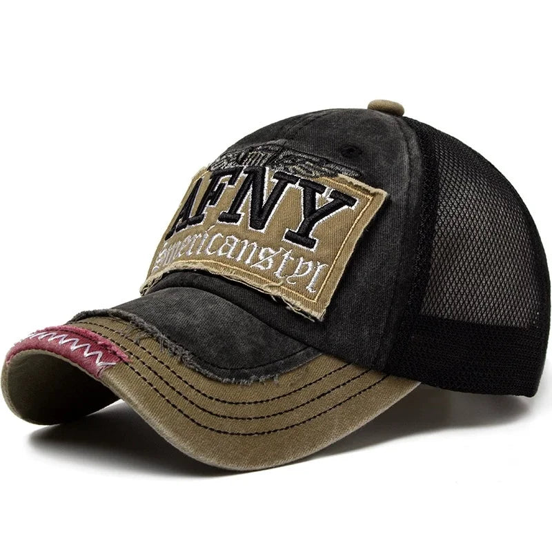 Washed Men Mesh Baseball Cap