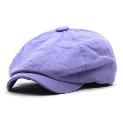 Adjustable Weave Linen-Like Cotton Newsboy Hat