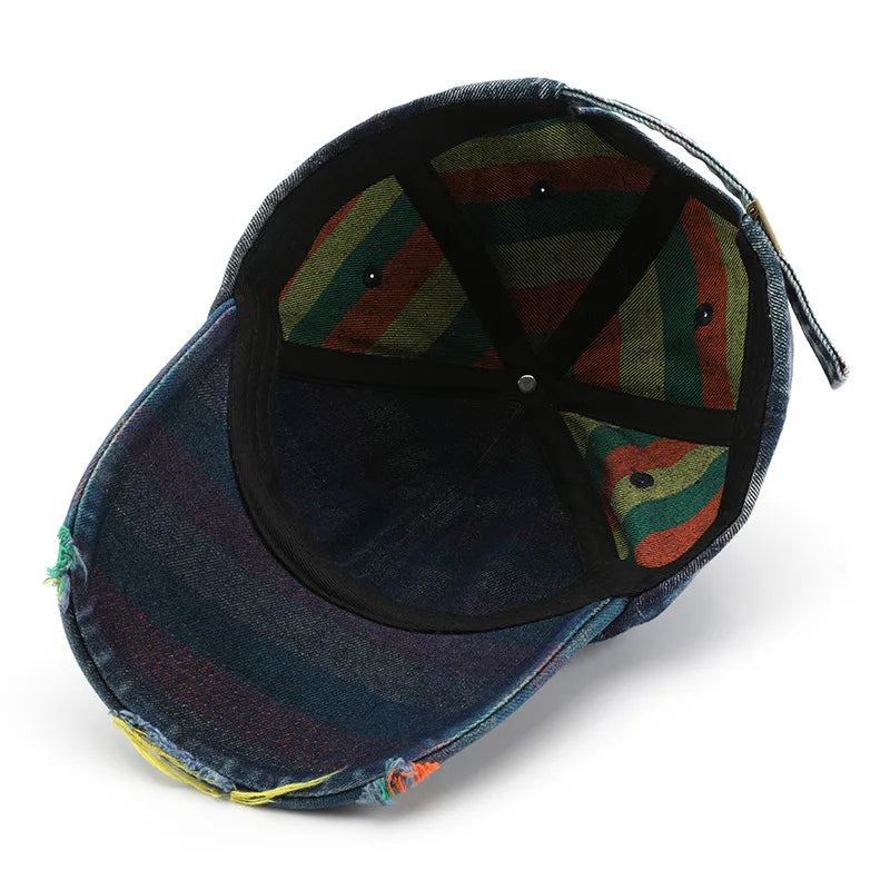 Sun Hat Fashionable Washed Denim Baseball Cap