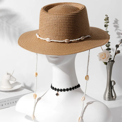 Personalized Trend, Shell Necklace, Straw Hat Spring And Summer