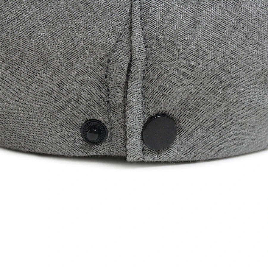 Men Linen Flat Cap Summer Breathable Newsboy Ivy Gatsby Beret Hat