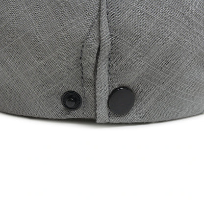 Men Linen Flat Cap Summer Breathable Newsboy Ivy Gatsby Beret Hat
