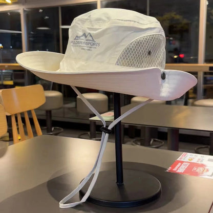 Bucket Hat Outdoor Wide Brim Breathable Summer Camping Hiking Mountaineering Panama Hat for Tarlve