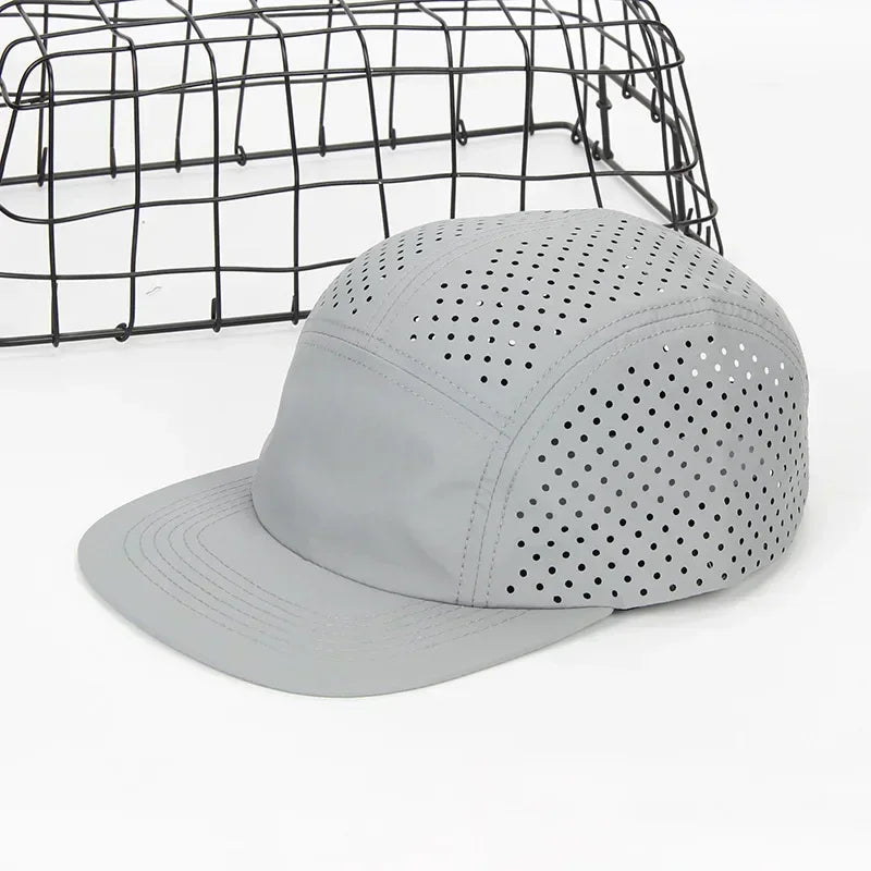 Perforated 5-Panel Cap Camping Hiking Training Outdoor Hat
