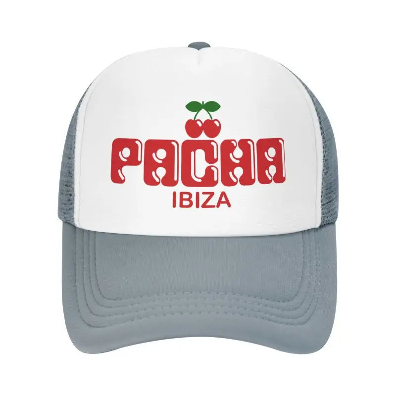 Preppy Cherry Pacha Ibiza Baseball Caps Unisex Breathable Mesh Cap Adults Summer