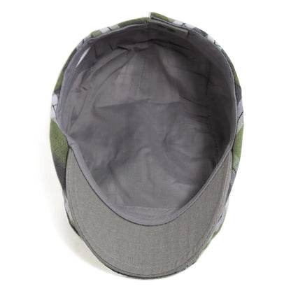 Summer Plaid Thin Beret Women Men Fashion Vintage Visor Hat