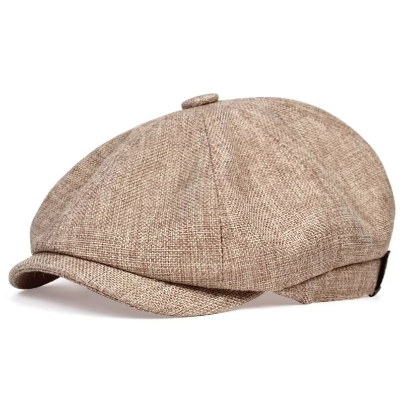 New Men Casual Newsboy Hat Spring Summer Thin Retro Beret