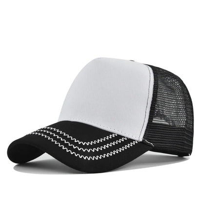 New Autumn Solid Mesh Patchwork Women Men Baseball Cap